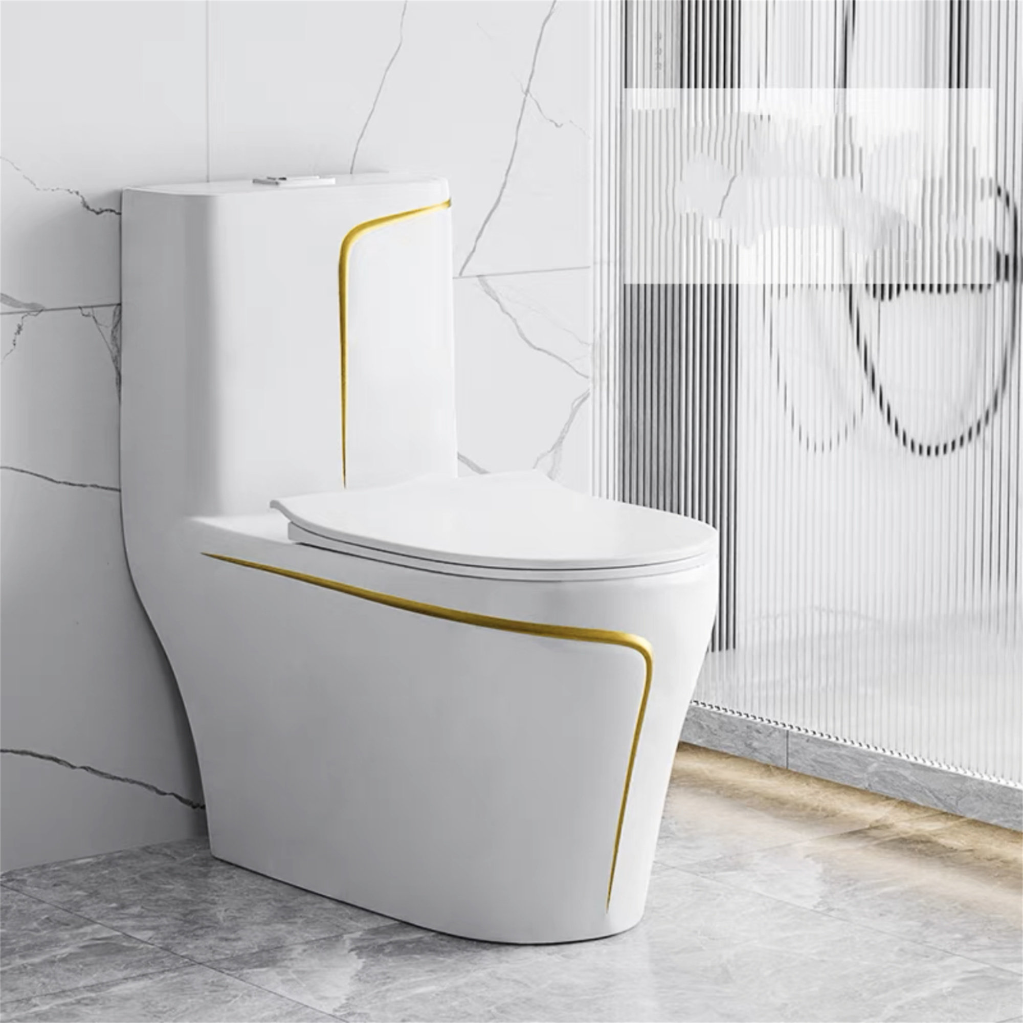 WATERMONY 1.85 Gallons Per Minute GPF Elongated Comfort